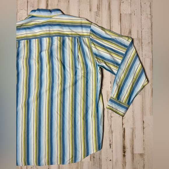 Tommy Bahama Shirt Men's Large Blue/green Button Up 100% Silk Long Sleeve L - Picture 12 of 13